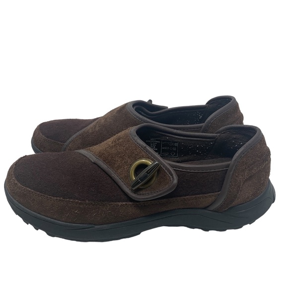 Lands’ End Brown Suede Slip-On Comfort Loafers Shoes Size 8.5 - Picture 5 of 11